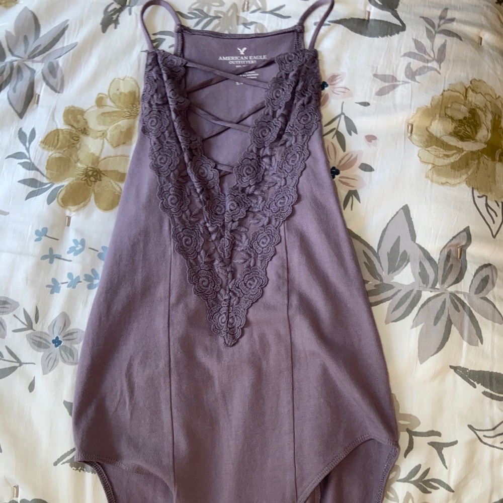 Purple lac bodysuit AE